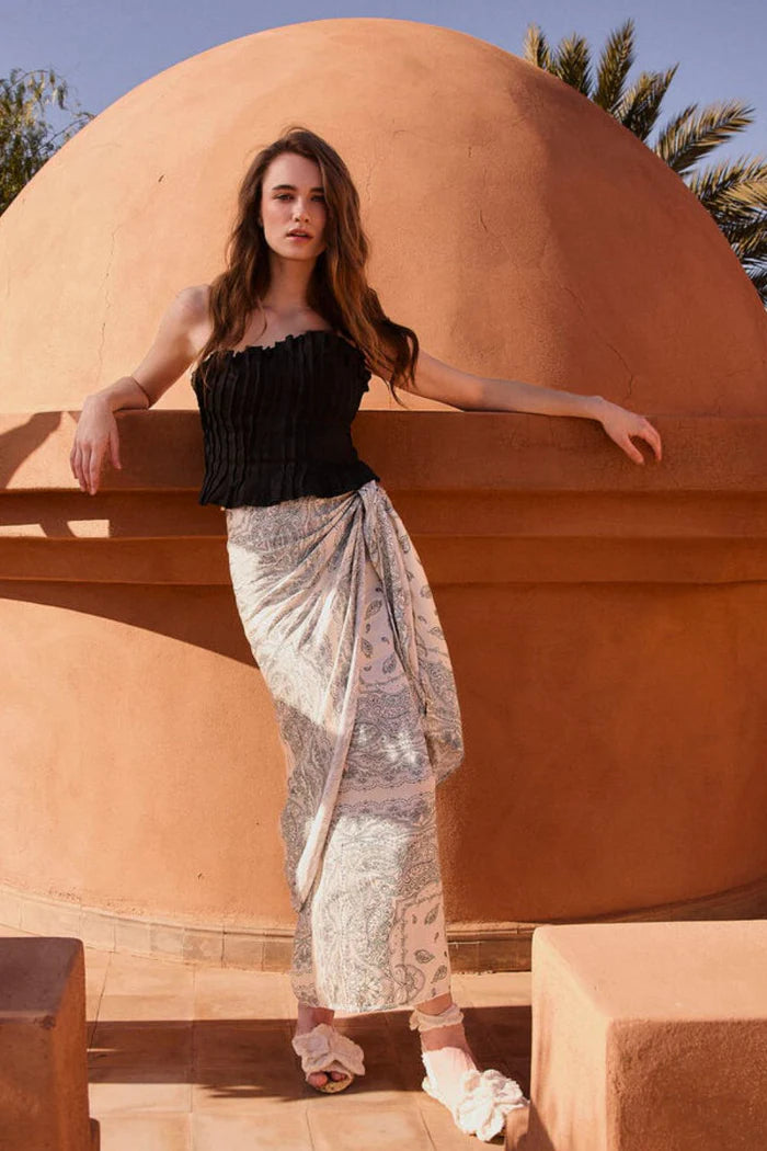 Falda Iana Paisley Natural