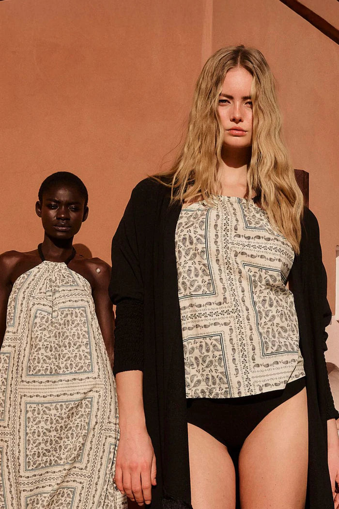 Blusa Baia Print Negro Natural