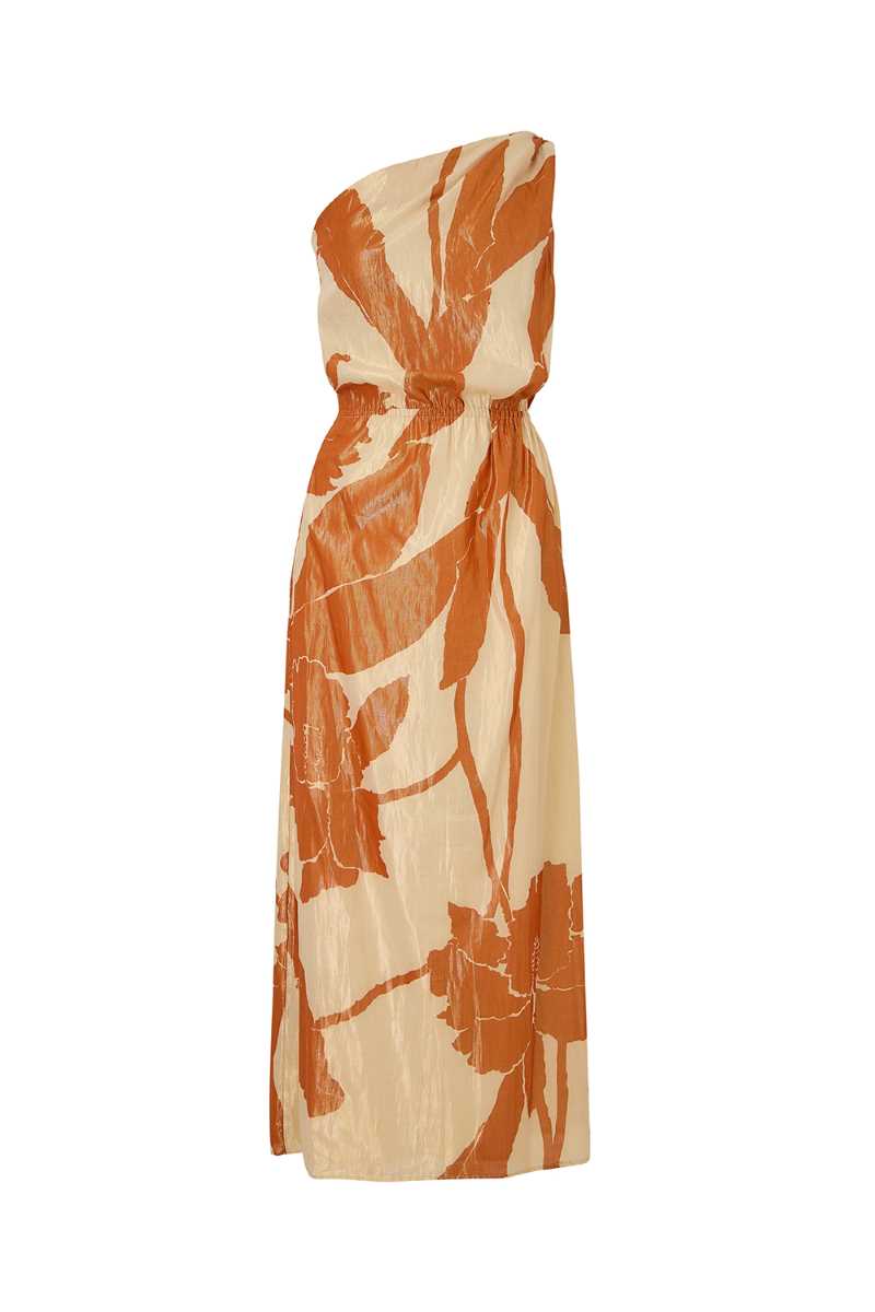 Vestido Zahara Natural Terracota