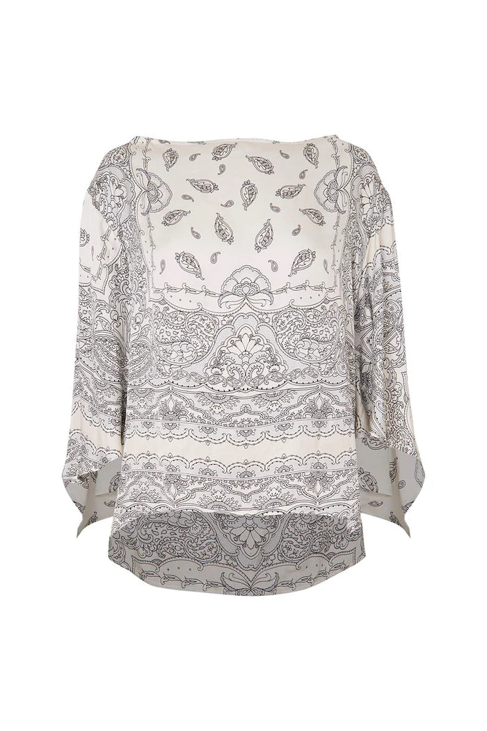 Blusa Abigail Paisley Natural