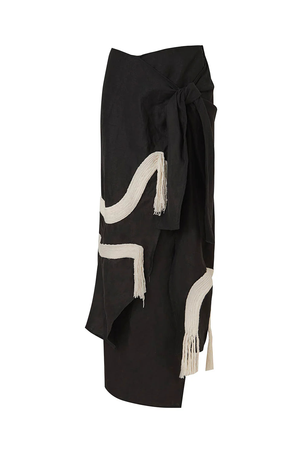 Falda Iana Bordado Negro