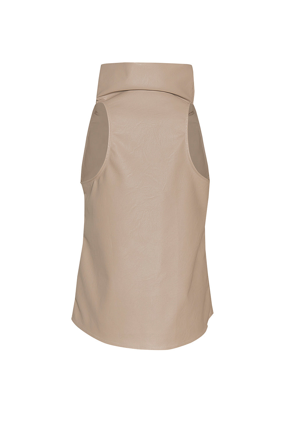 Beige Lily Night Blouse in leatherette