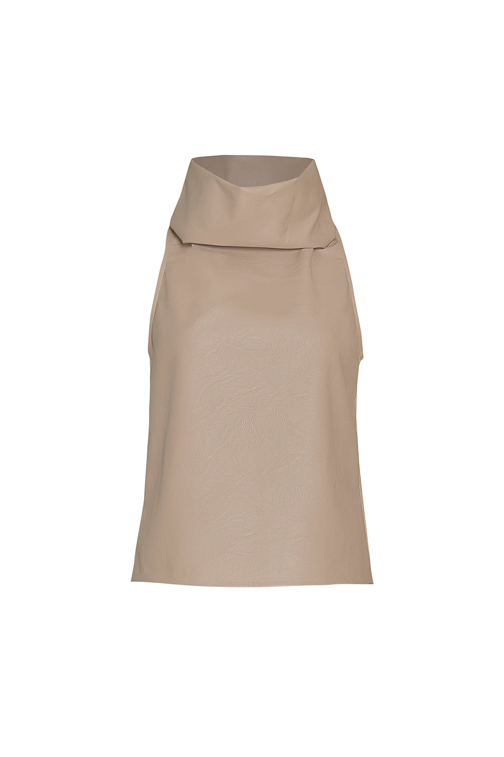 Beige Lily Night Blouse in leatherette