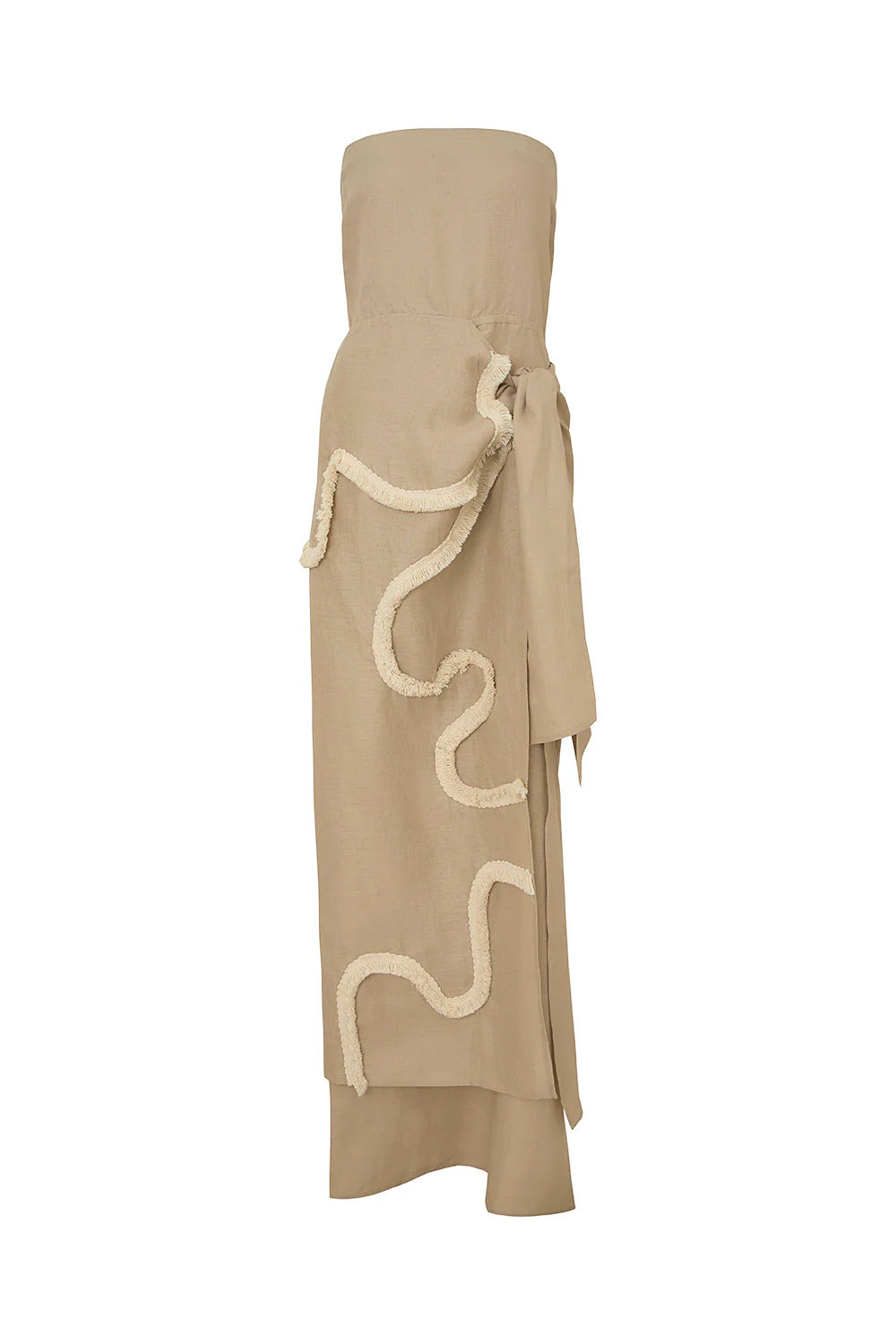 Vestido Hechizo de Luna Bordada Taupe