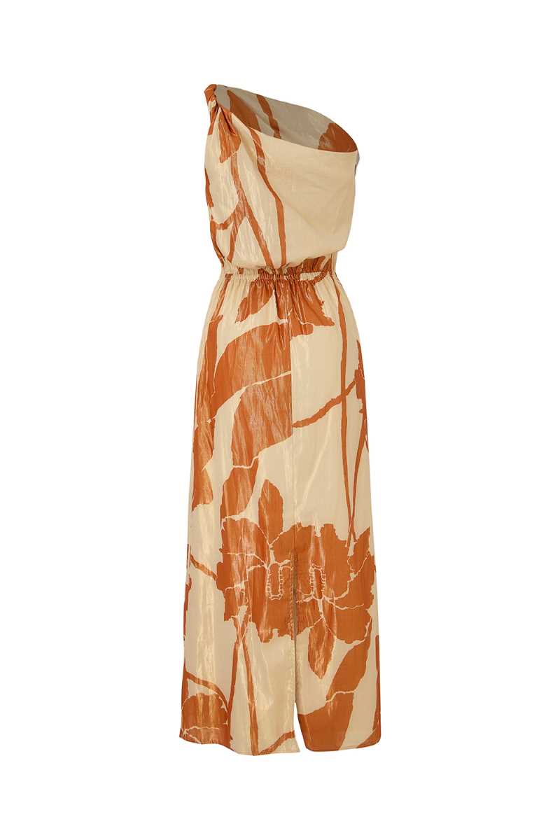 Vestido Zahara Natural Terracota