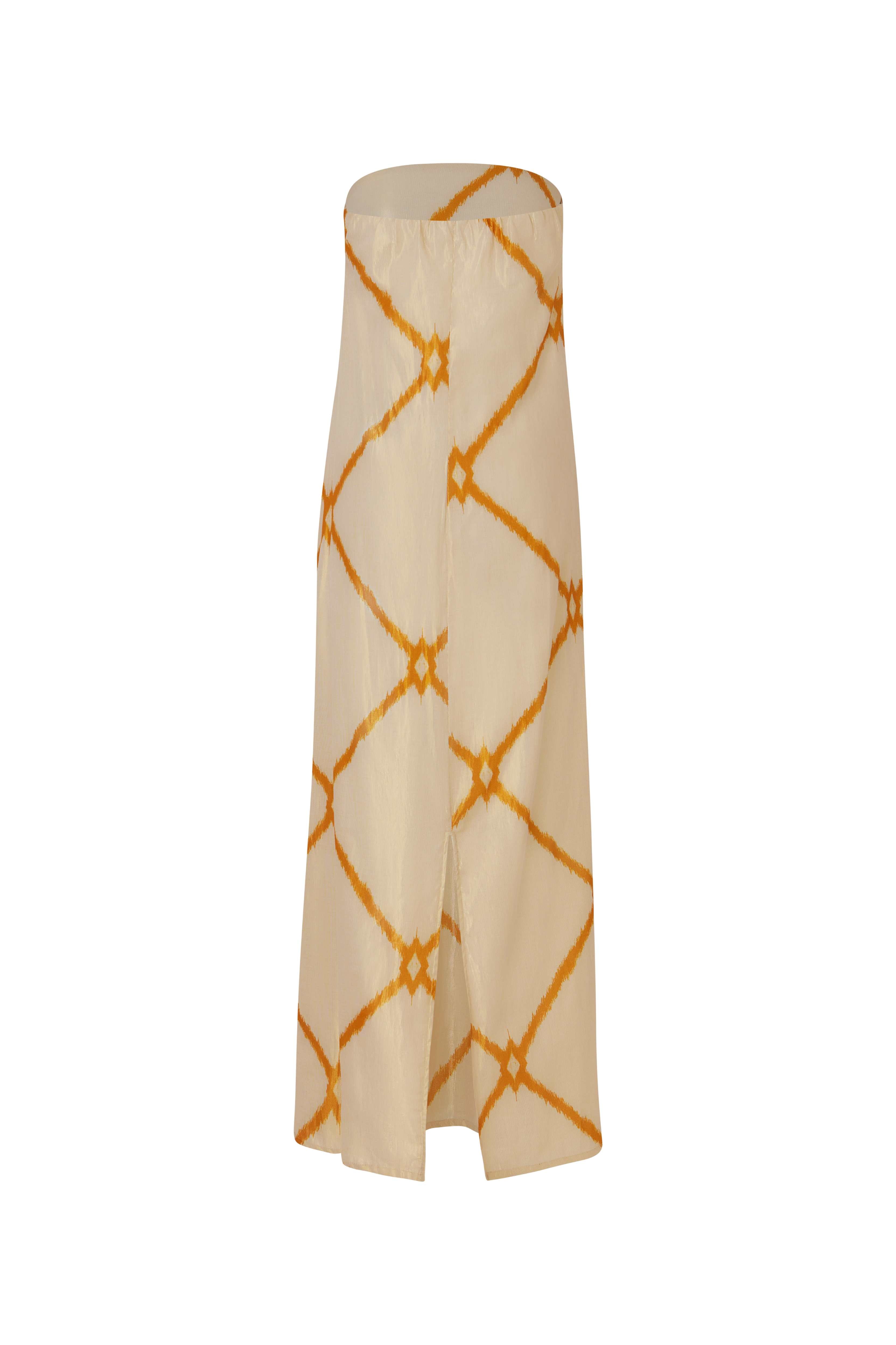 Vestido Laucala Natural Mostaza