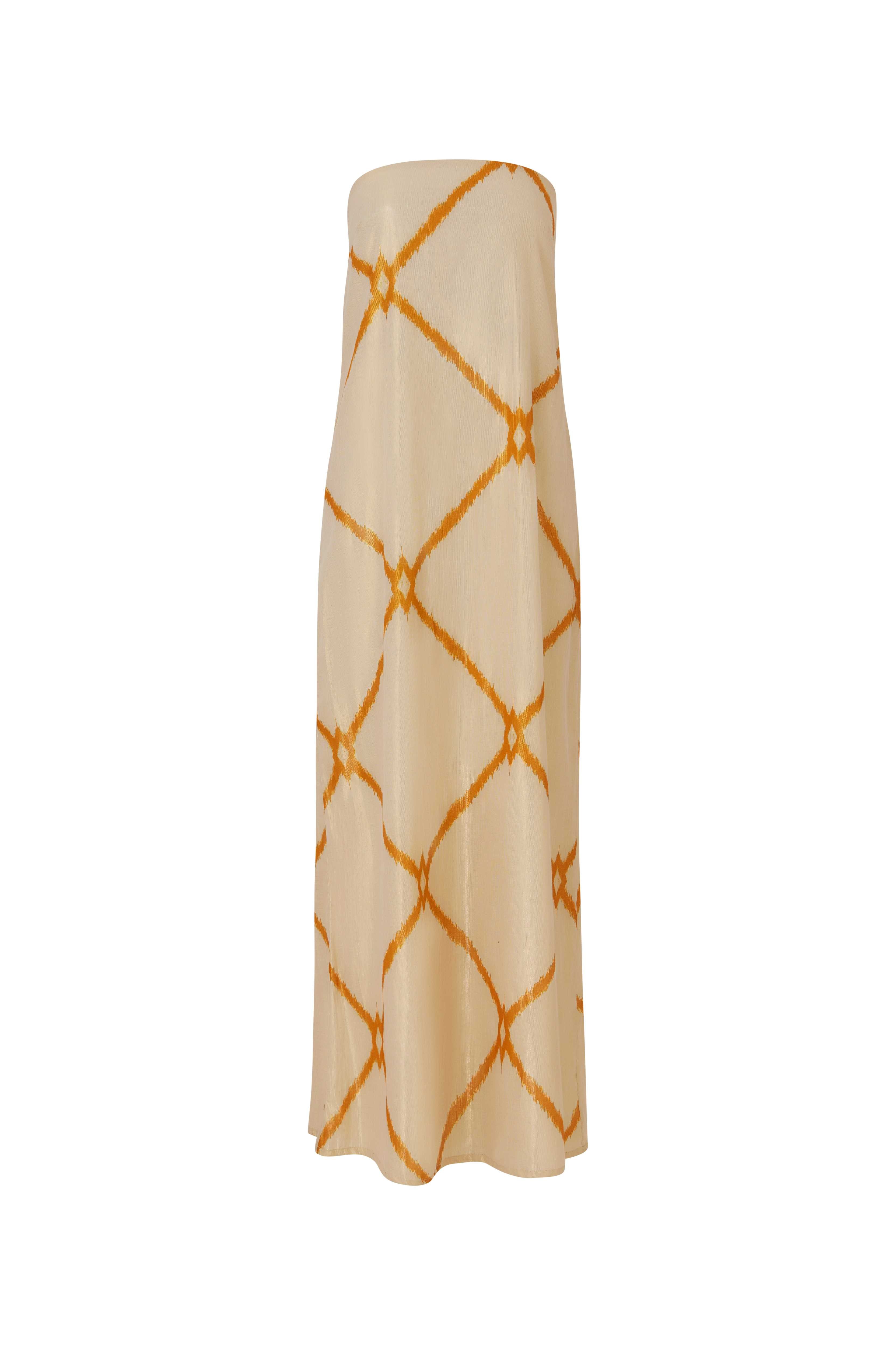 Vestido Laucala Natural Mostaza