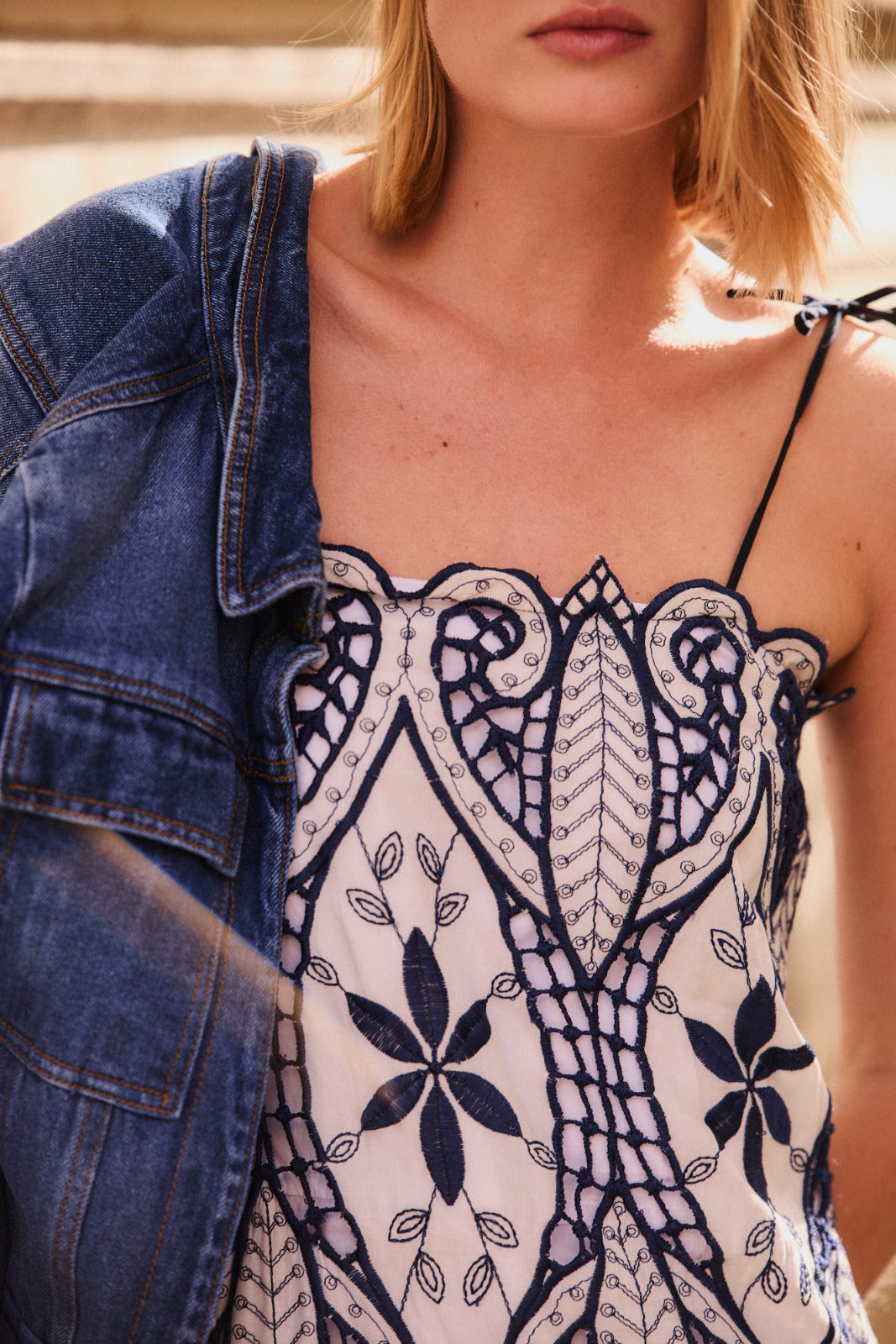 Vestido Aria Navy Natural